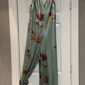 Bebe teal green sequins jumper